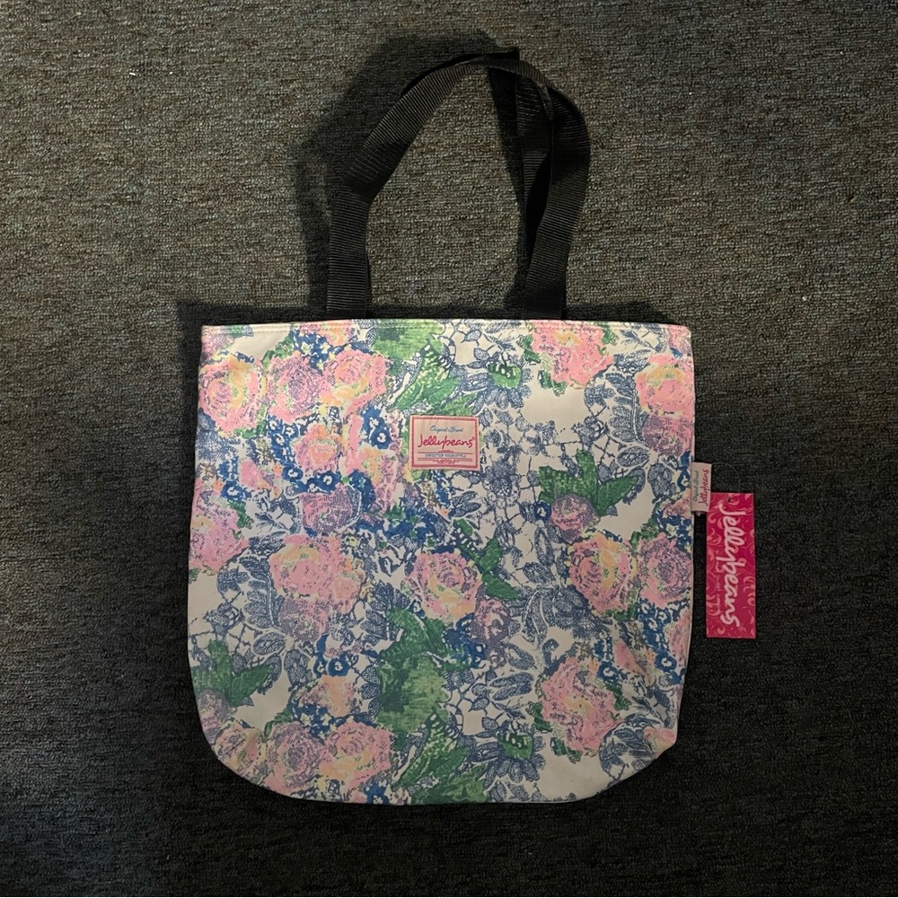 New with tag jelly beans floral tote bag